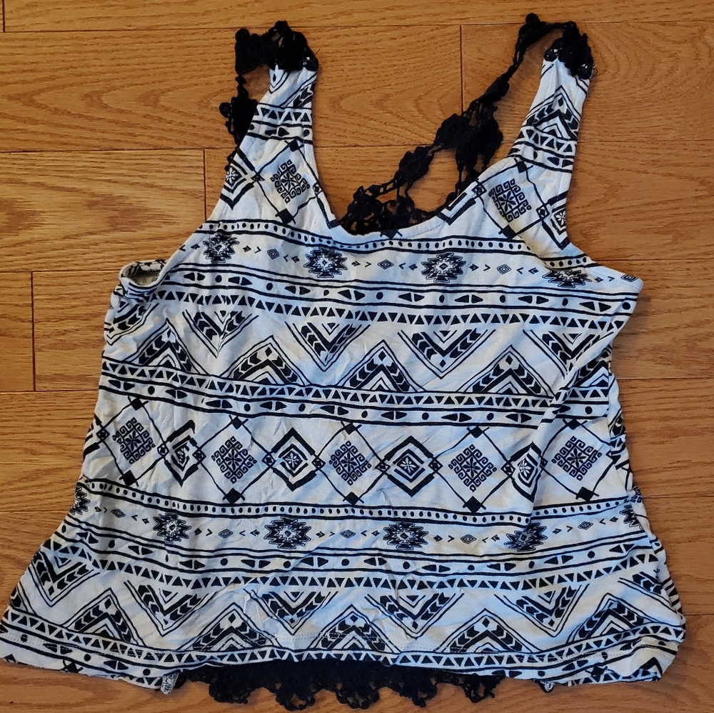 Tank crop Top Lace back